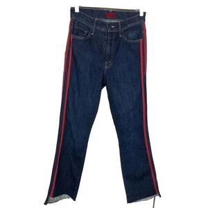 Mother Denim Insider Crop Step Fray Cotton Stretch Speed Racer Wash Jeans‎ 25